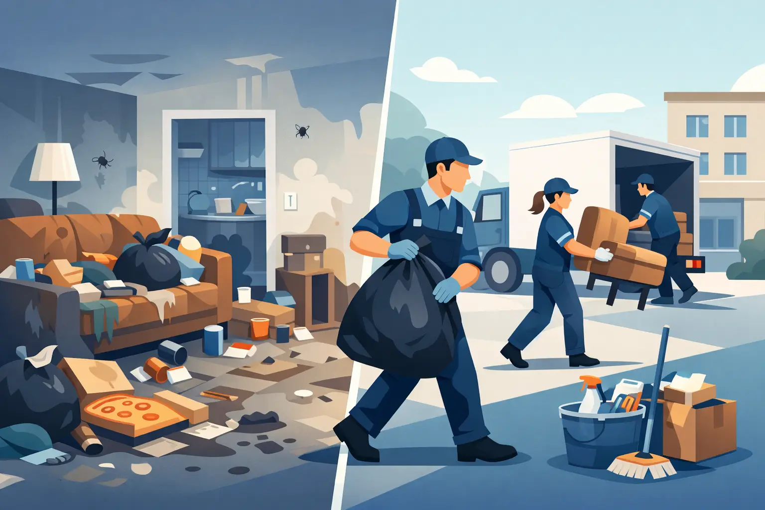 Verwahrloste Wohnung professionell räumen